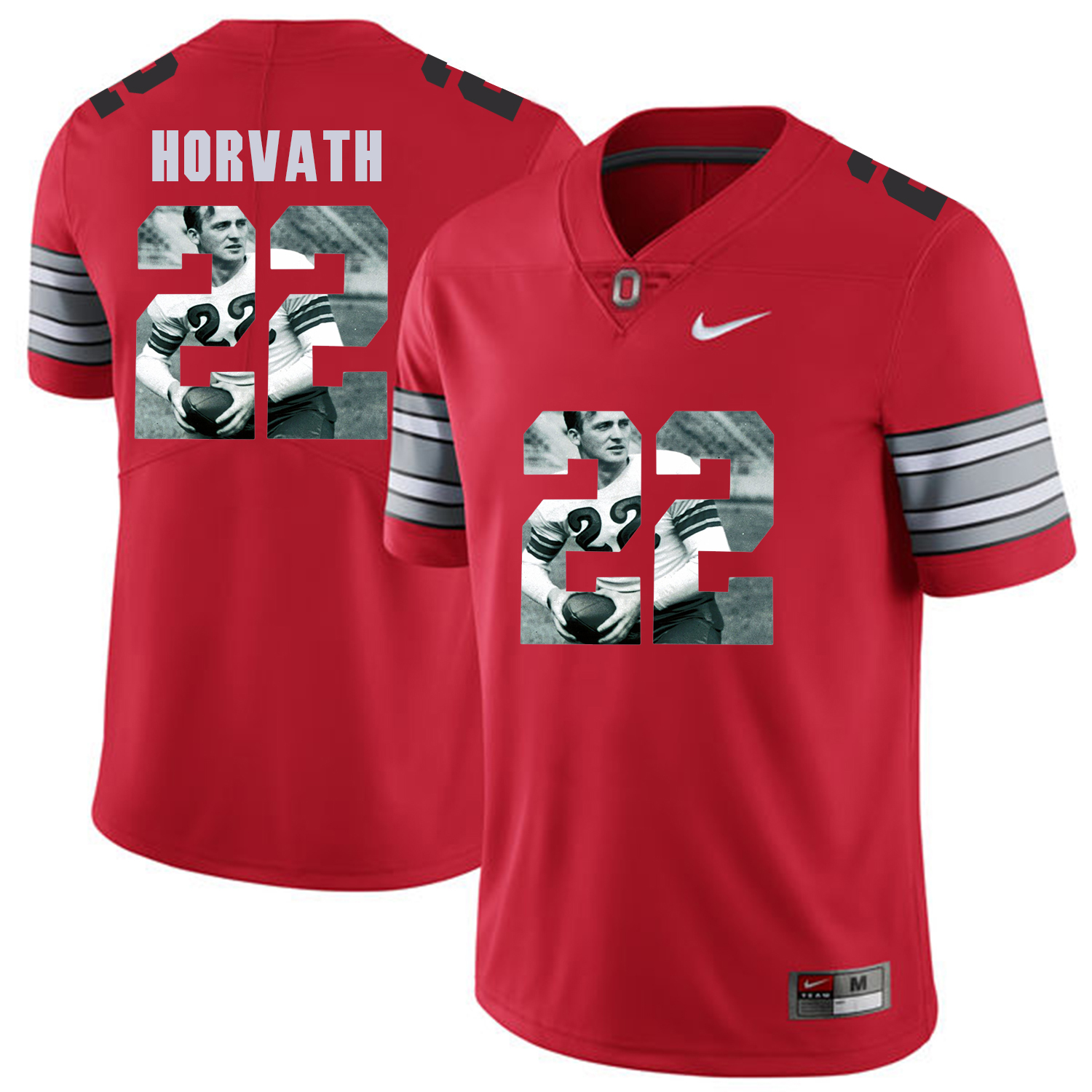 Men Ohio State #22 Horvath Red Fashion Edition Customized NCAA Jerseys